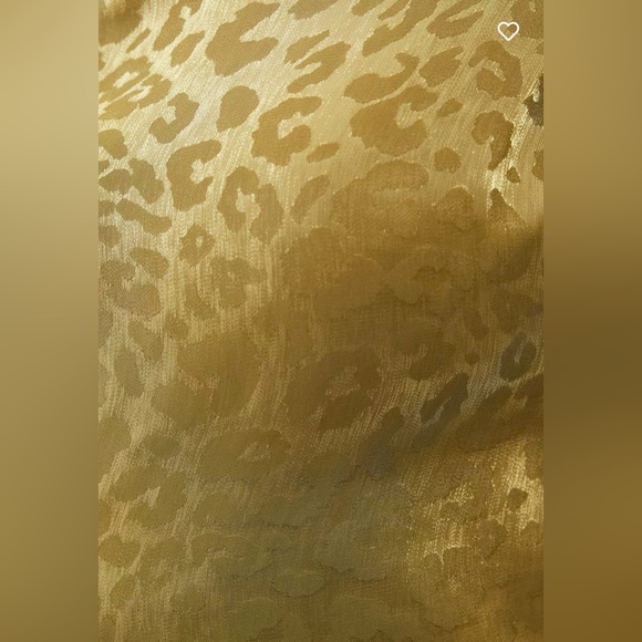 NWOT-Show Me Your MuMu Joplin Blouse, gold cheetah organza Size Medium - Picture 5 of 11